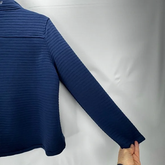 Vineyard Vines Womens 1/4 Snap Quilted Channel Placket Pullover Sweater Top Med - Picture 10 of 16